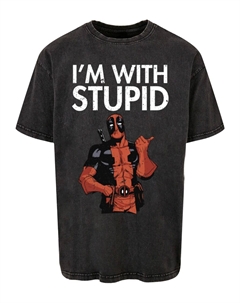 Рубашка Deadpool - I Am With Stupid, антрацит Absolute cult