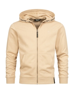 Толстовка с капюшоном на молнии Mobil, бежевый Indicode jeans