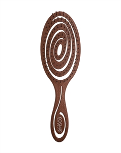 Спиральная массажная расческа для всех типов волос с нейлоновой щетиной Spiral Comb Bio Brown Kosmoshtuchki