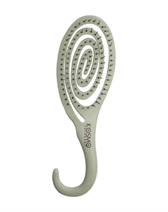 Спиральная массажная расческа с крючком для всех типов волос с нейлоновой щетиной Comb with Hook Bio Green Kosmoshtuchki