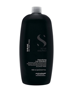 Деликатный детокс-шампунь для интенсивного очищения волос Semi di Lino Sublime Detoxifying Low Shampoo Alfaparf milano