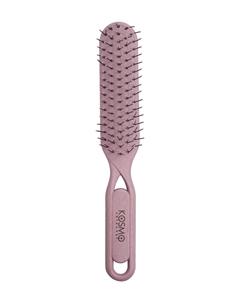 Прямая массажная расческа для всех типов волос с нейлоновой щетиной Straight Comb Bio Pink Kosmoshtuchki