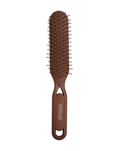 Прямая массажная расческа для всех типов волос с нейлоновой щетиной Straight Comb Bio Brown Kosmoshtuchki