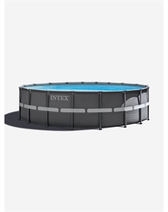 Каркасный бассейн 26330 Ultra Frame Pool (549х132см) + аксессуары, Серый Intex