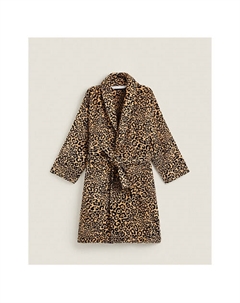 Леопардовый жаккардовый халат 400 г/м2 Zara home