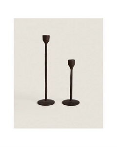 Подсвечник Faceted Metal Candlestick 8 x 20 x 8 см Zara home