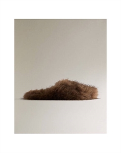 Домашние тапочки из искусственного меха мула Zara home