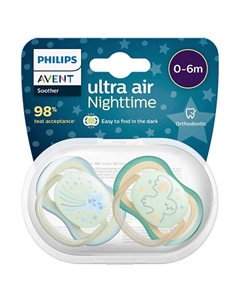 Пустышка светящаяся Ultra Air, 0-6 месяцев Philips