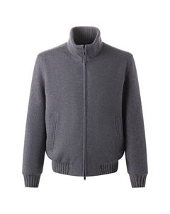 Кашемировый бомбер с подкладкой из норки Mvst