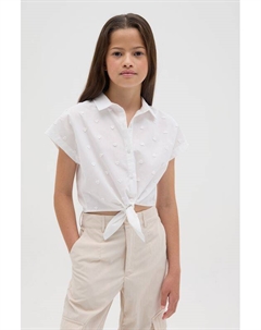 Блуза хлопковая с коротким рукавом Ovs