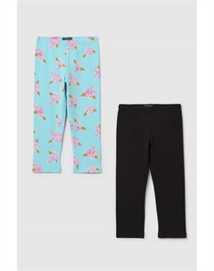 Набор из 2 хлопковых легинсов с принтом Ovs