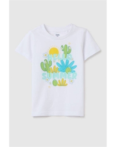 Футболка хлопковая с принтом Ovs