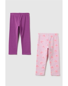 Набор из 2 хлопковых легинсов с принтом Ovs