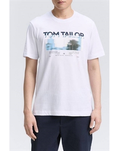 Футболка хлопковая с логотипом Tom tailor