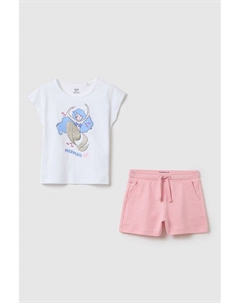 Комплект хлопковый из футболки и шорт Ovs