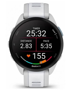 Смарт-часы Garmin Forerunner 165, белый, серый ремешок, 43мм