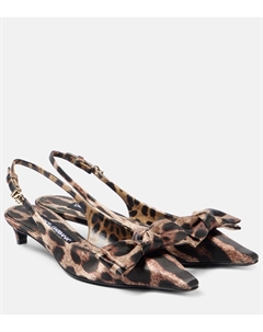 Leo 30 туфли-лодочки на ремешке с принтом из сатина, Leo New Dolce&gabbana