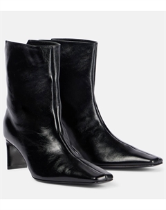 Кожаные ботинки Ona 55 до щиколотки, черный Khaite