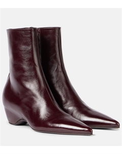 Кожаные ботинки Sybil 40 до щиколотки, Bordeaux Khaite