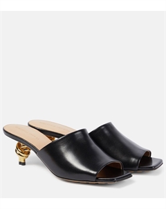 Кожаные мюли Knot 45, черный Bottega veneta