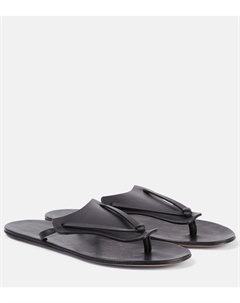 Кожаные сандалии-танкетка Helena, черный The row