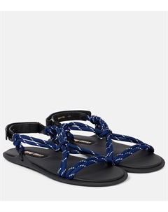 Сандалии с отделкой из кожи Rivière, Baltico Miu miu