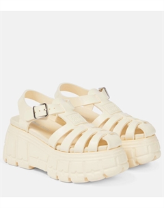 Рыбацкие платформенные сандалии, Avorio Miu miu