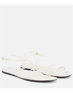 Сандалии из цельного куска кожи Loop, Optic White Khaite