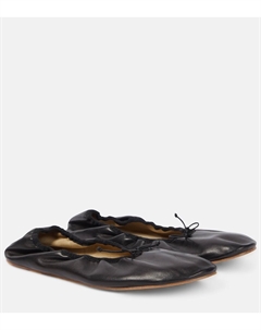 Кожаные балетки, черный The row