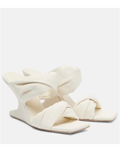 Кожаные мюли Twisted Cantilever 80, Milk Rick owens