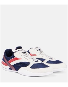 Кроссовки с кожаными вставками Gymnasium, Baltico+Amaranto Miu miu