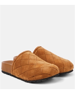 Регги Intrecciato замшевые мюли, Caramel Bottega veneta