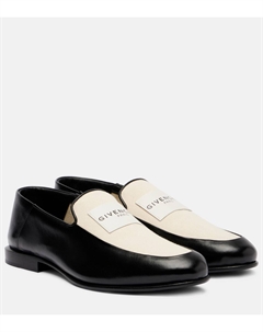 Кожаные и текстильные лоферы Label, Black/Natural Givenchy