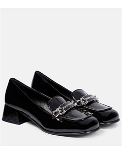 Лоферы из лакированной кожи, черный Miu miu