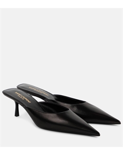 Барбара 55 кожаные мюли, нуар Saint laurent