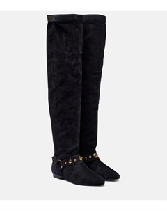 Сапоги из замши Selize выше колена, Faded Black/Gold Isabel marant