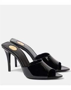Роми мюли из лаковой кожи, черный Saint laurent