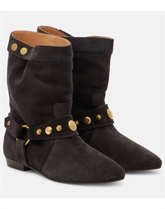 Stania замшевые ботинки до щиколотки, Faded Black/Gold Isabel marant