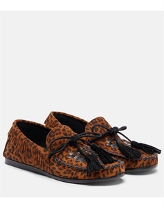 Фица бахромчатые замшевые лоферы, Leopard Isabel marant