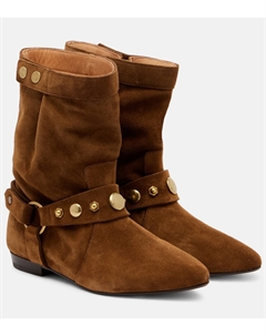 Stania сапоги на шнуровке с заклепками из замши, Light Bronze/Gold Isabel marant