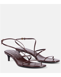 Плетёные кожаные сандалии Loop 35, Red Wine Khaite