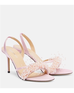 Босоножки Floating Pearl 85 с атласными ремешками, розовый Mach & mach