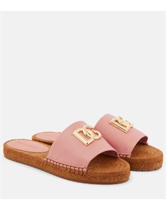 DG кожаные эспадрильи-слипоны, Rosa Dolce&gabbana