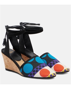 Ла Круизетт принтованные эспадрильи на клиновидной подошве, Multicolor/Nero Valentino garavani