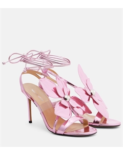 Орхидея 95 сандалии из кожи с цветочными аппликациями, розовый Mach & mach