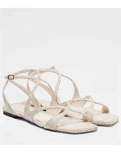 Сандалии из кожи с эффектом змеи Ayla, Roccia Jimmy choo