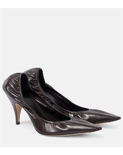 Юбсер кожаные лодочки, Laquer Brown The row