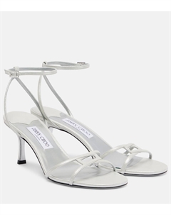 Кожаные сандалии Leo 65, серебряный Jimmy choo