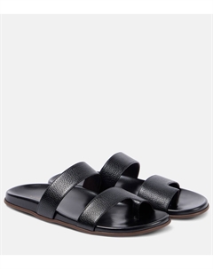 Кожаные сандалии Hugh, черный The row