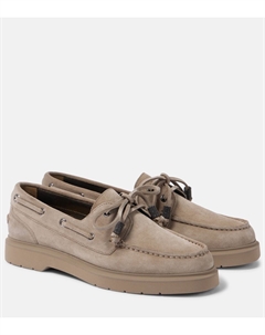 Мокасины из замши Monili, Ice Brunello cucinelli